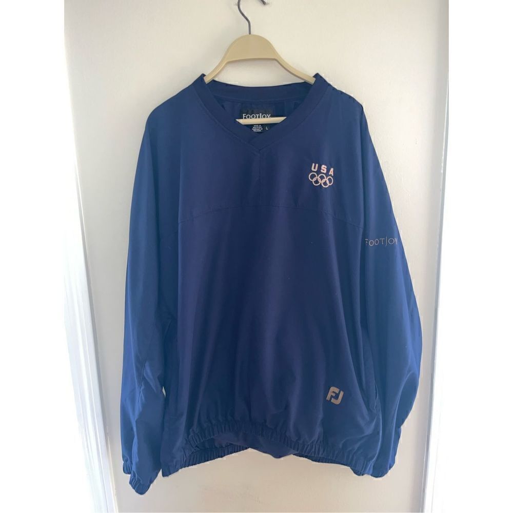 Footjoy USA Olympics Navy Pullover Windbreaker Large